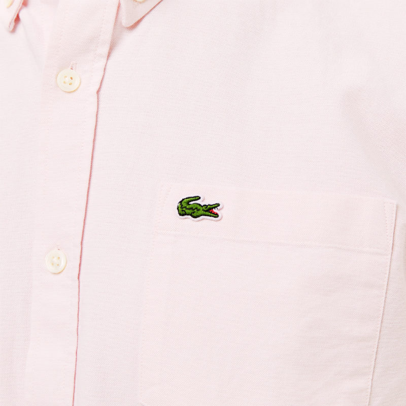 Lacoste Erkek Regular Fit Düğmeli Yaka Pembe Gömlek