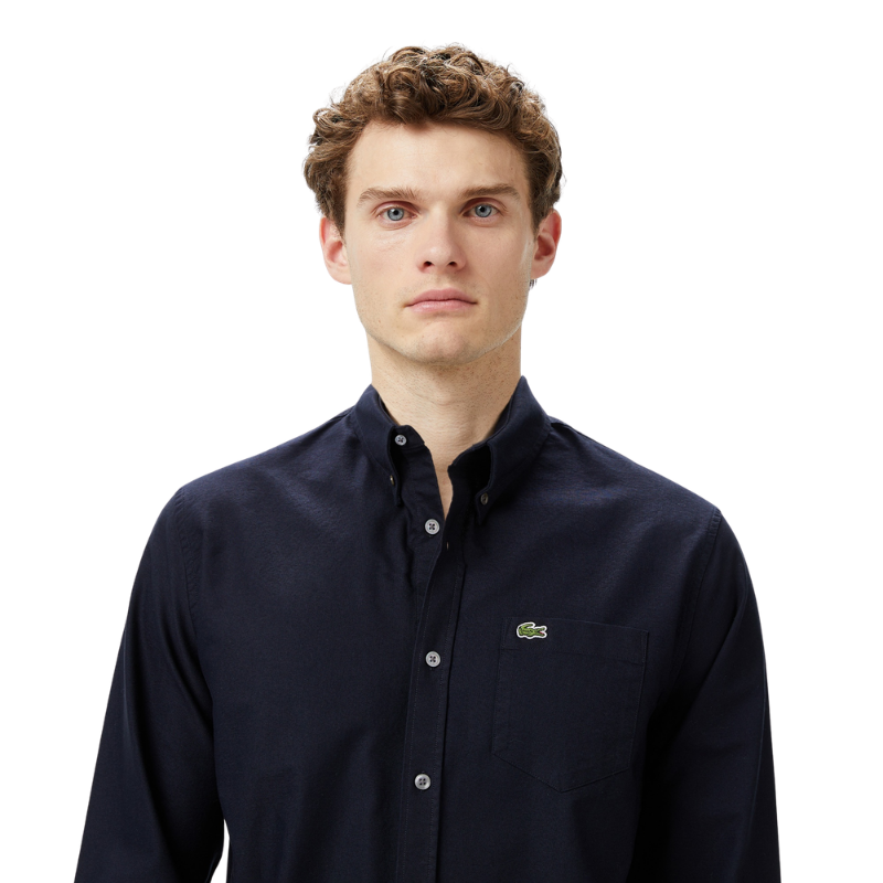 Lacoste Erkek Regular Fit Düğmeli Yaka Lacivert Gömlek