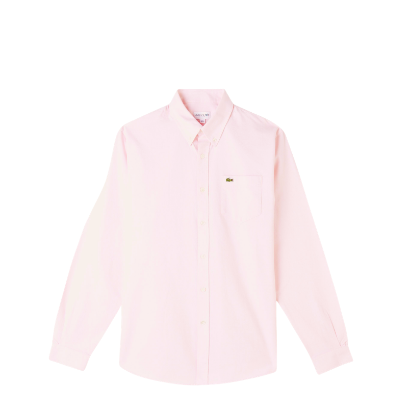 Lacoste Erkek Regular Fit Düğmeli Yaka Pembe Gömlek