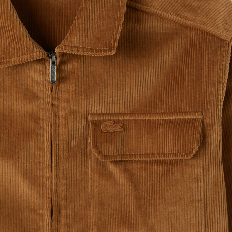 Lacoste Erkek Relaxed Fit Fermuarlı Kahverengi Dış Gömlek