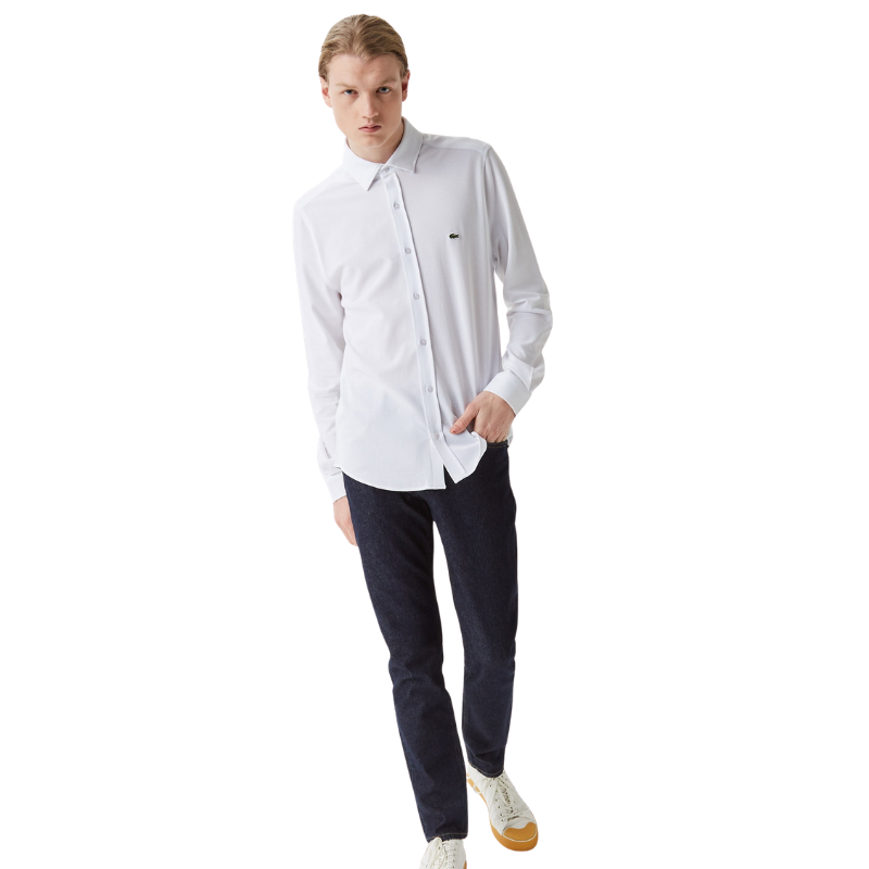 Lacoste Erkek Slim Fit Beyaz Gömlek CH0337.37B