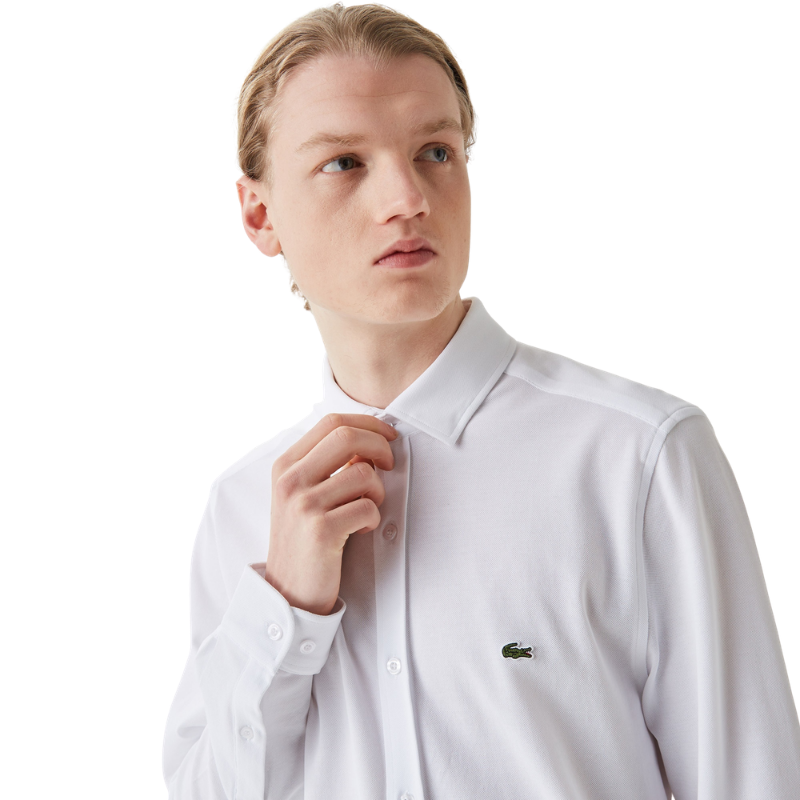 Lacoste Erkek Slim Fit Beyaz Gömlek CH0337.37B