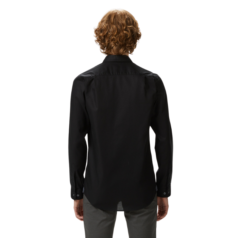 Lacoste Erkek Slim Fit Düğmeli Yaka Siyah Gömlek