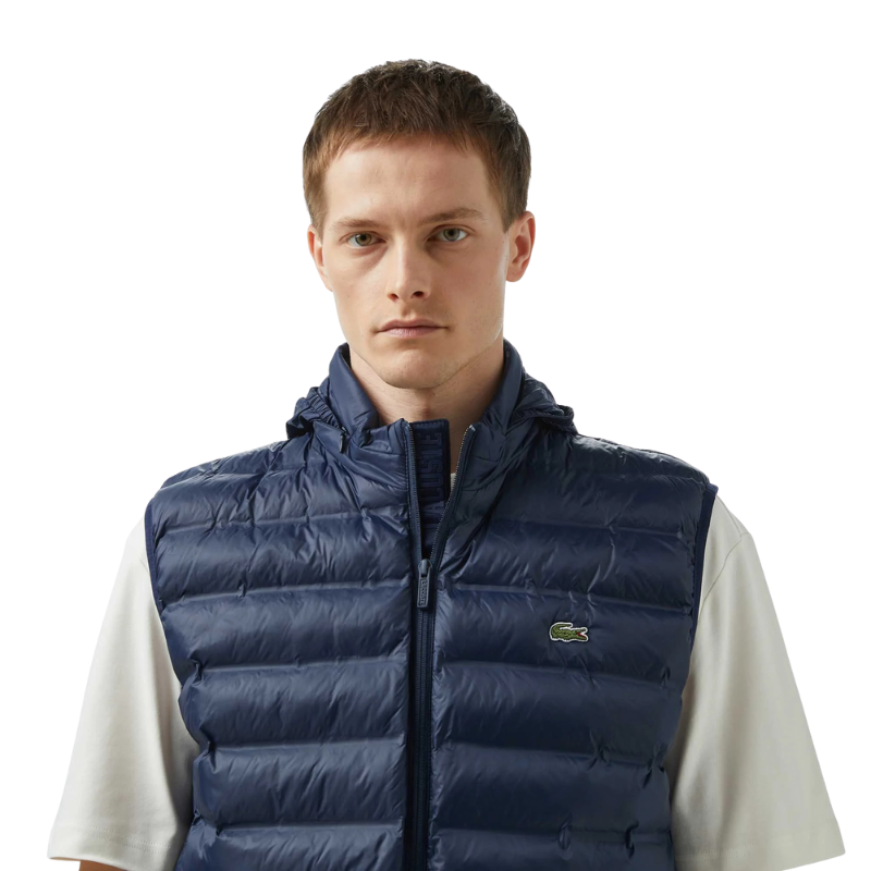 Lacoste Erkek Slim Fit Kapüşonlu Lacivert Yelek 