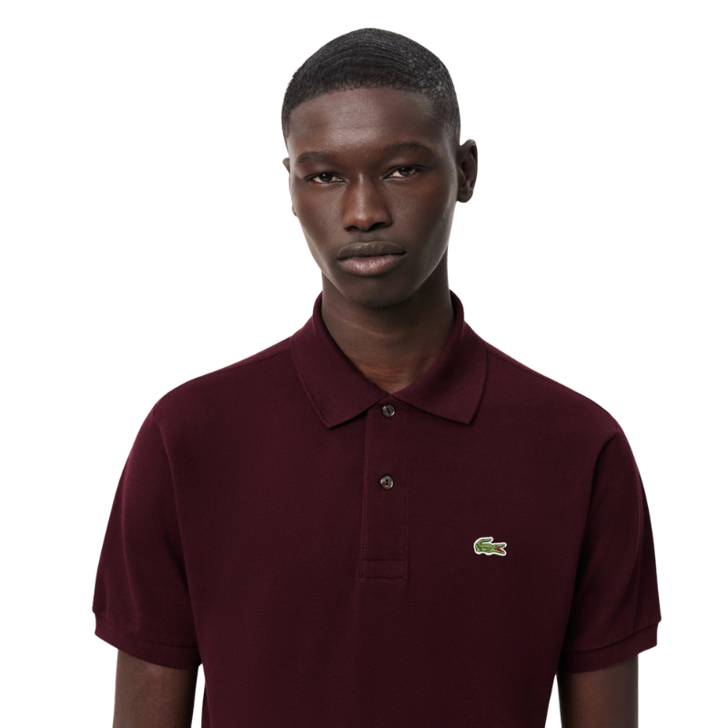 Lacoste L.12.12 Erkek Classic Fit Bordo Polo Tshırt 