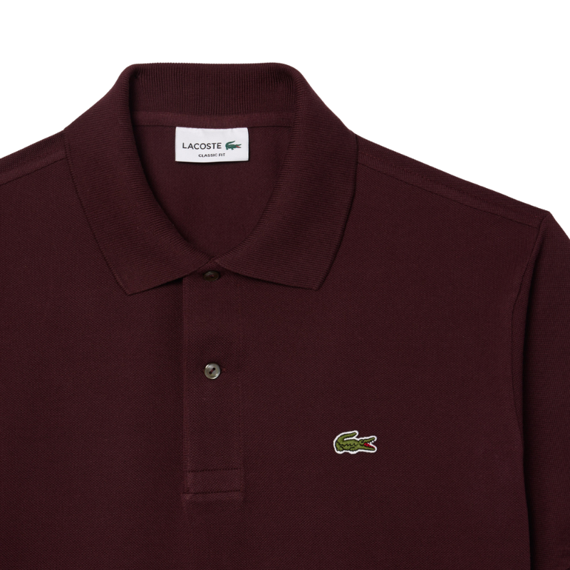Lacoste L.12.12 Erkek Classic Fit Bordo Polo Tshırt 