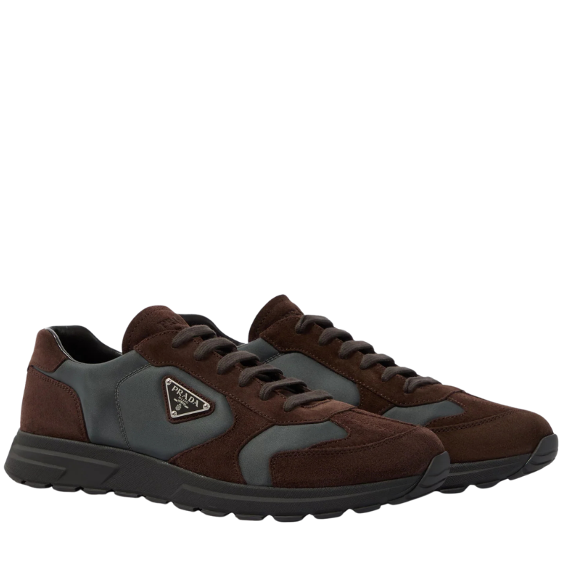 Prada Prax Süet-Re Nylon Kahverengi Erkek Sneaker 2EE455