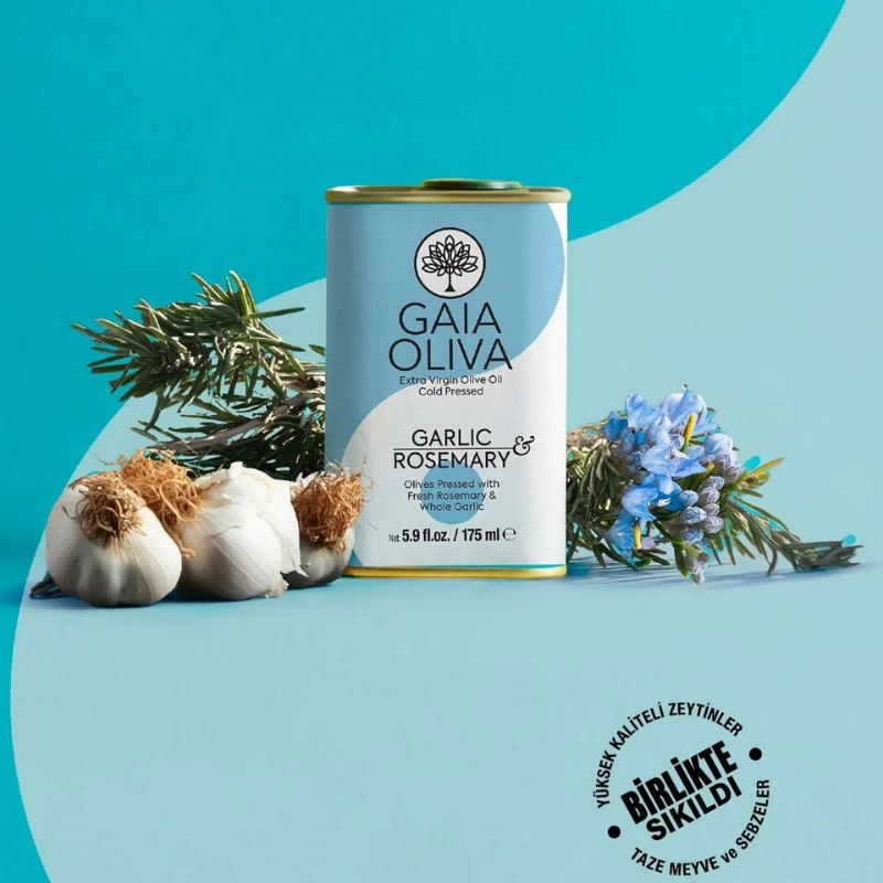 Sarımsak-Biberiye Mix Çeşnili 175 ml Natürel Sızma Zeytinyağı