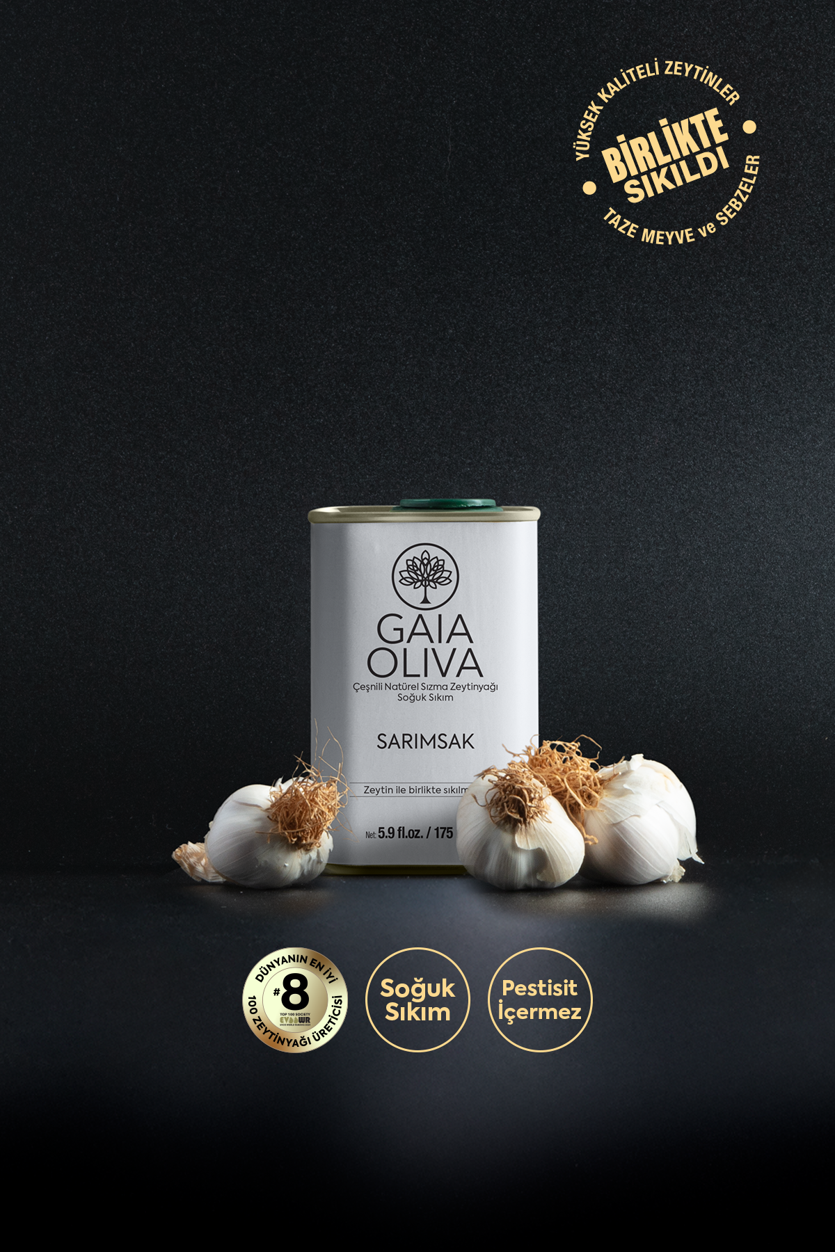 Sarımsak Çeşnili 175 ml Natürel Sızma Zeytinyağı