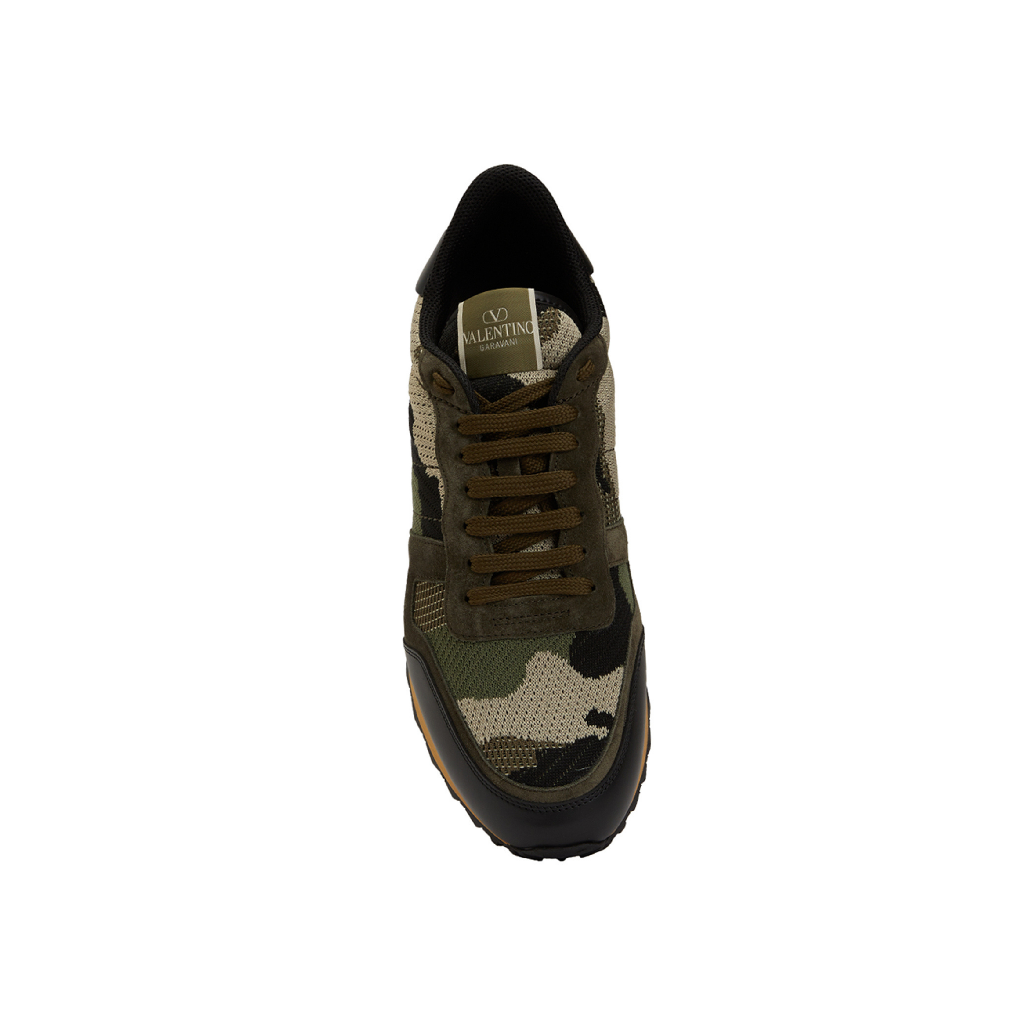 Valentino Garavani Rockrunner Khaki Erkek Deri Spor Ayakkabı 3y2s0723 QRK