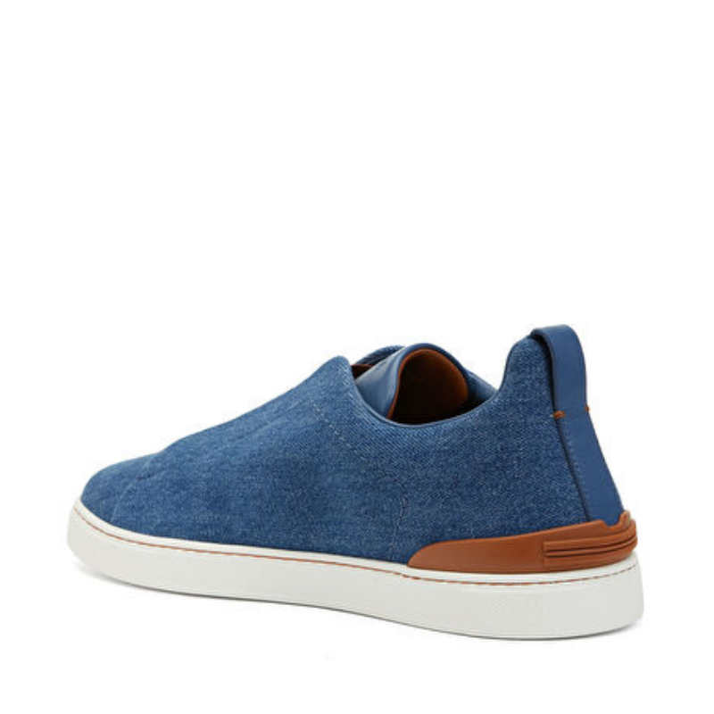 Zegna Mavi Erkek Denim Sneaker 