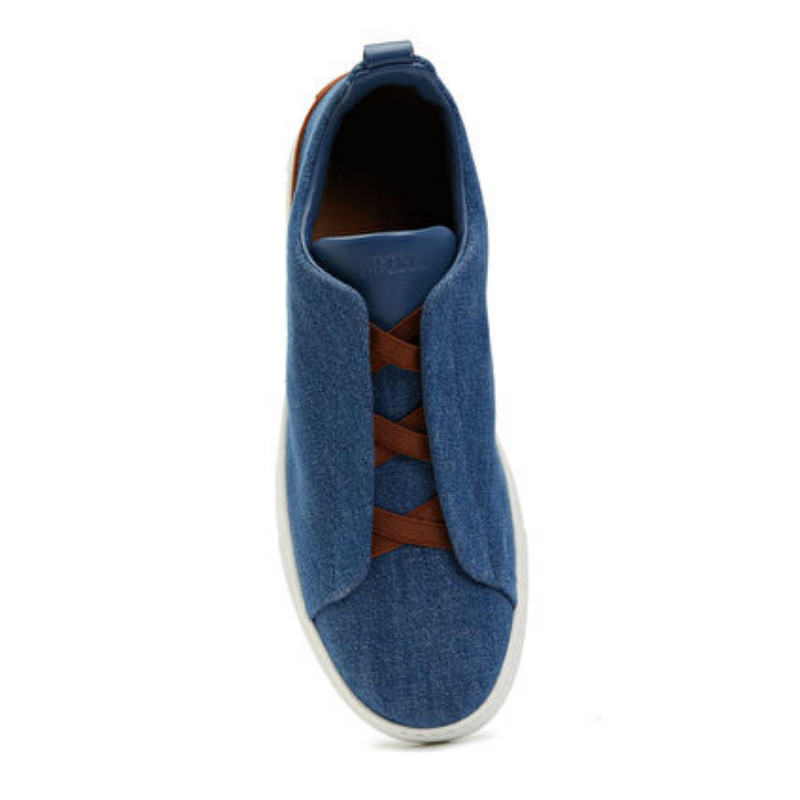 Zegna Mavi Erkek Denim Sneaker 