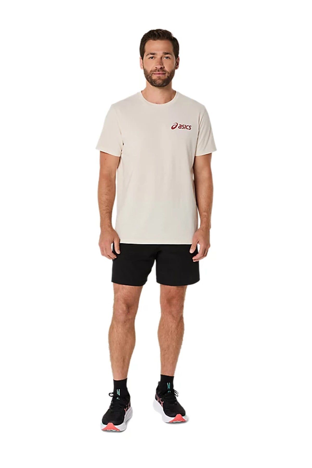Asics Erkek Tişört Road Graphic SS Tee 2031F026-101 ASICS 2031F026-101