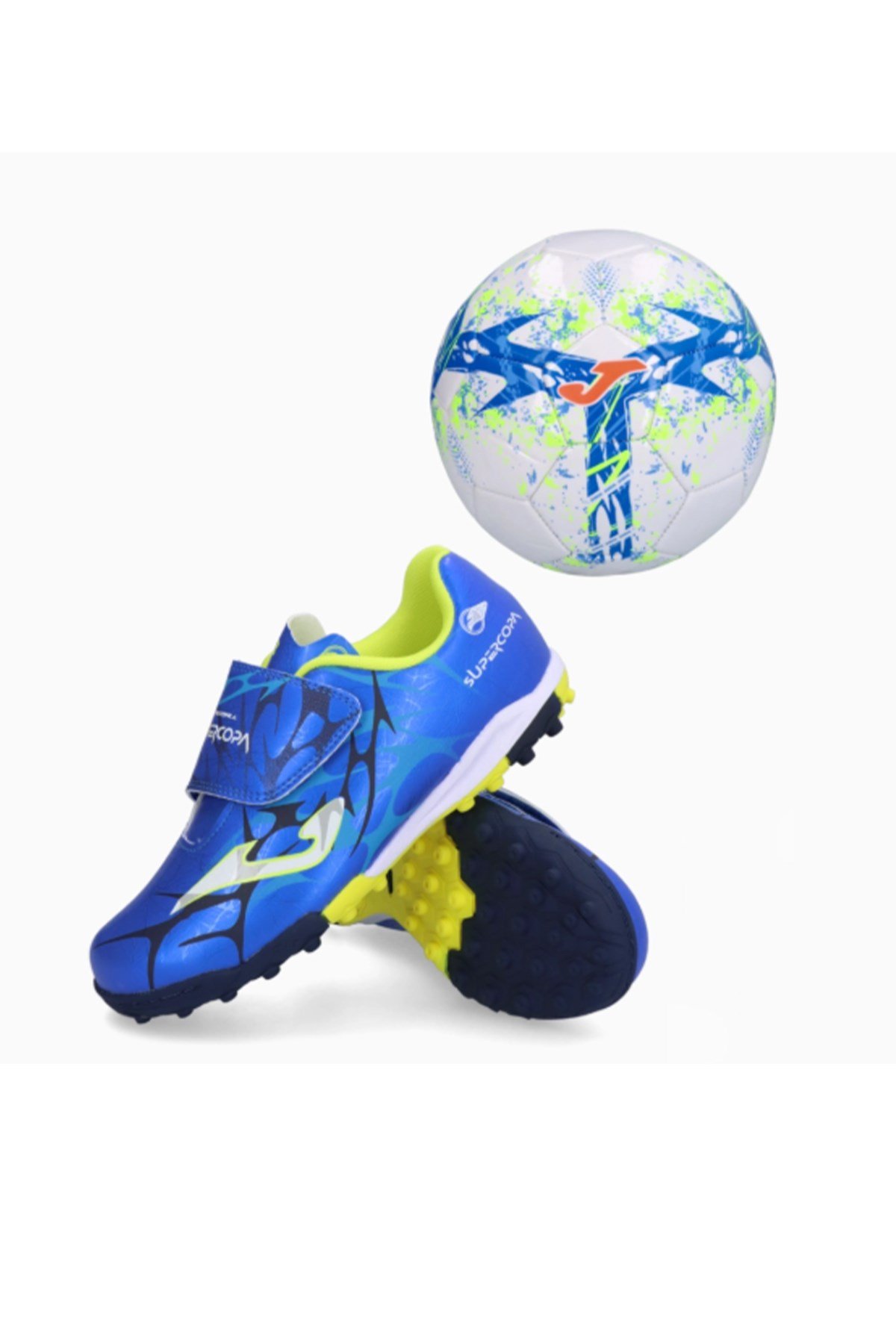 Joma Çocuk Krampon + Joma Futbol Topu Super Copa JR 2504 SCJS2504TFV JOMA SCJS2504TFV