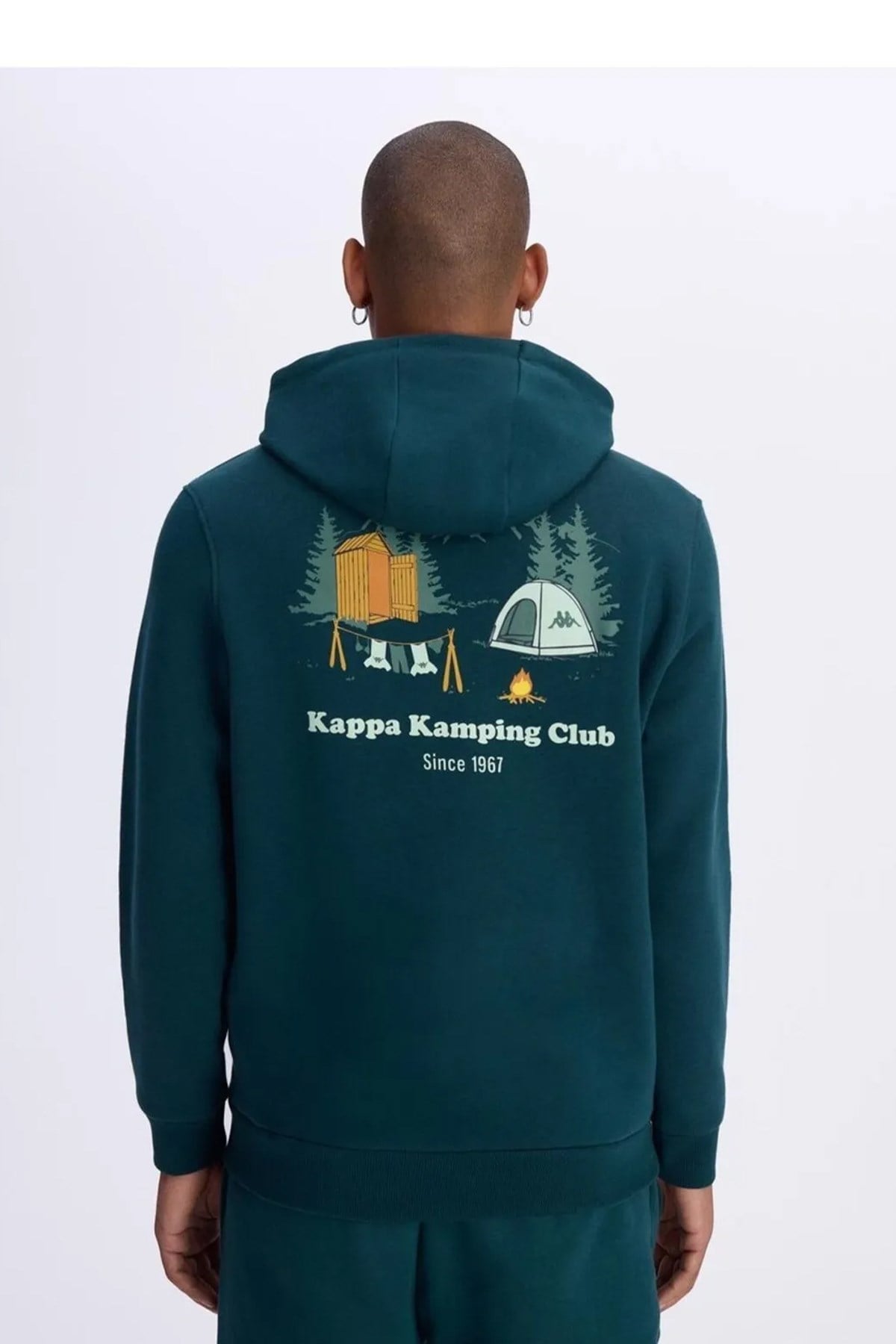 Kappa Unisex Sweatshirt Regular Fit Hoodie Authentic Authentic Graphik Phelps 341X3EW KAPPA 341X3EW