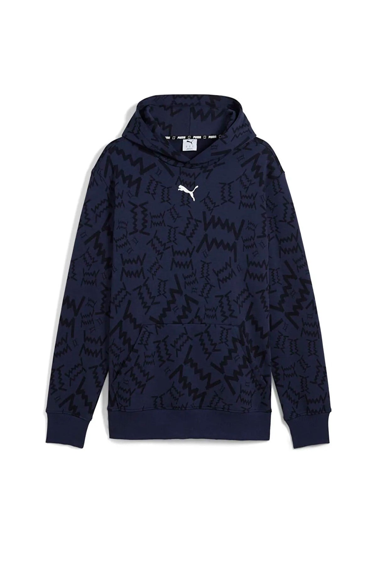 Puma Erkek Kapüşon Regular Fit Baskılı Sweatshirt teamJAWS Post Game Hoodie 68953604 PUMA 68953604