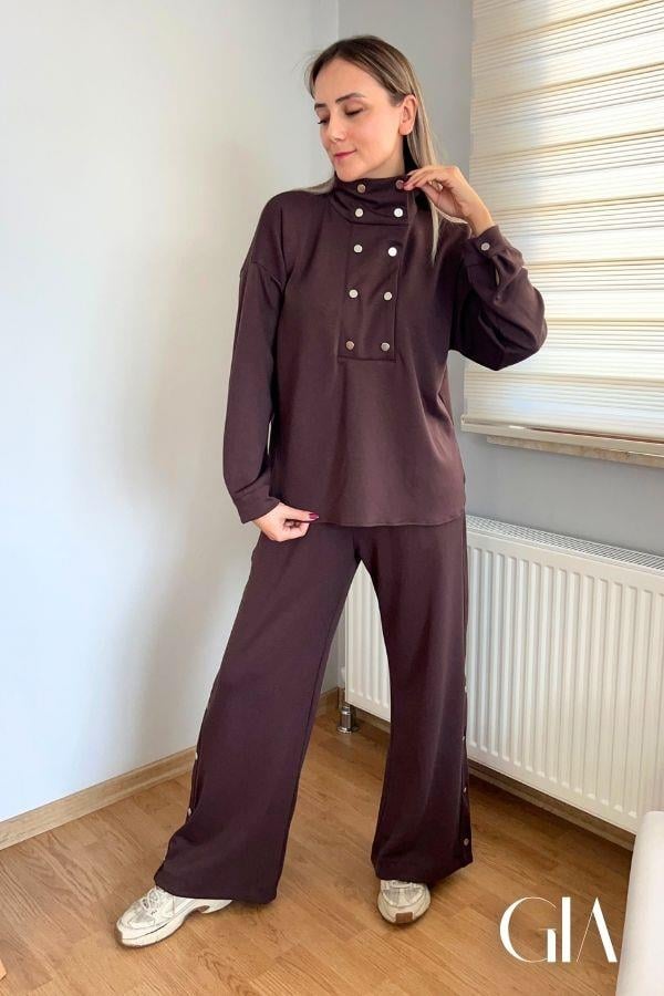 Lydia Kahve Eşofman Takım