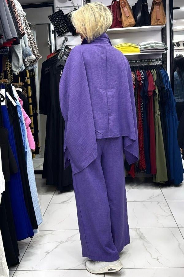 Mor Keten Kumaş Alt Üst Takım