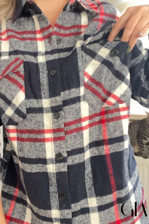 Timber Lacivert Oduncu Gömlek