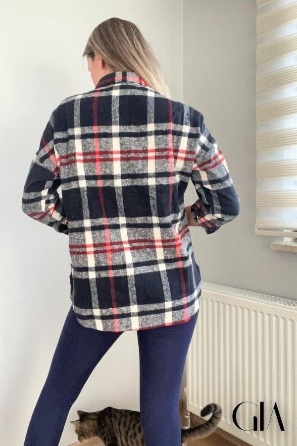 Timber Lacivert Oduncu Gömlek