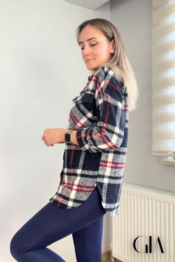 Timber Lacivert Oduncu Gömlek