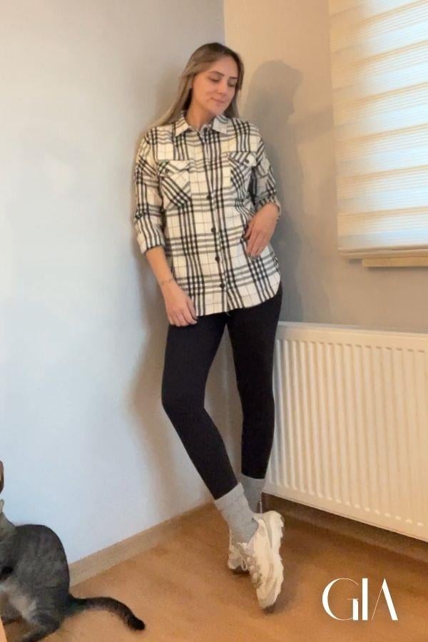 Timber Siyah Beyaz Oduncu Gömlek