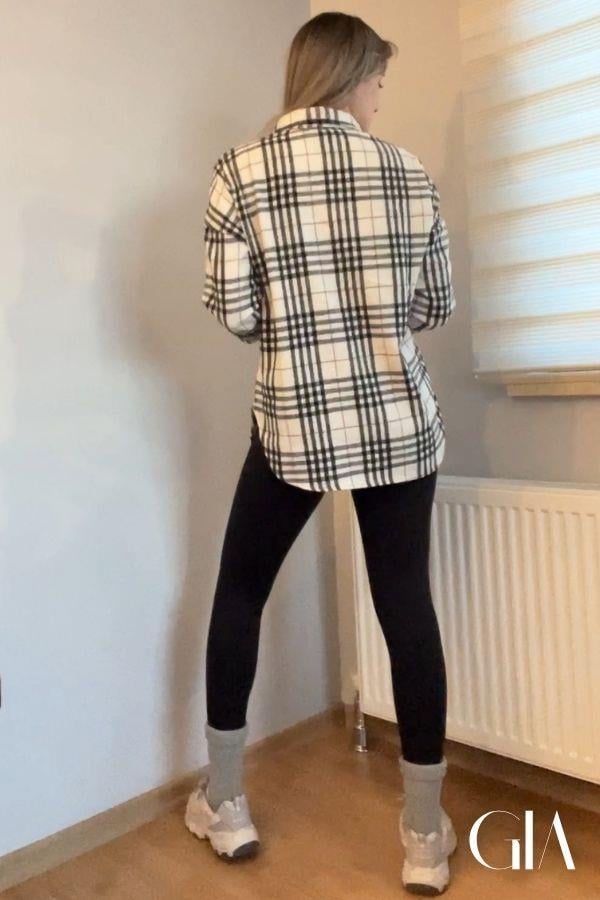 Timber Siyah Beyaz Oduncu Gömlek