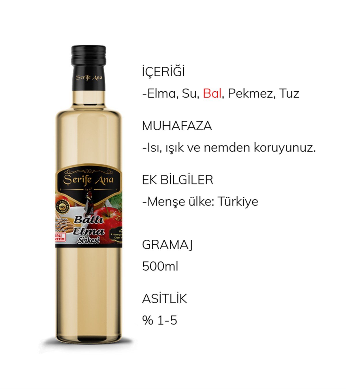 Ballı Elma Sirkesi