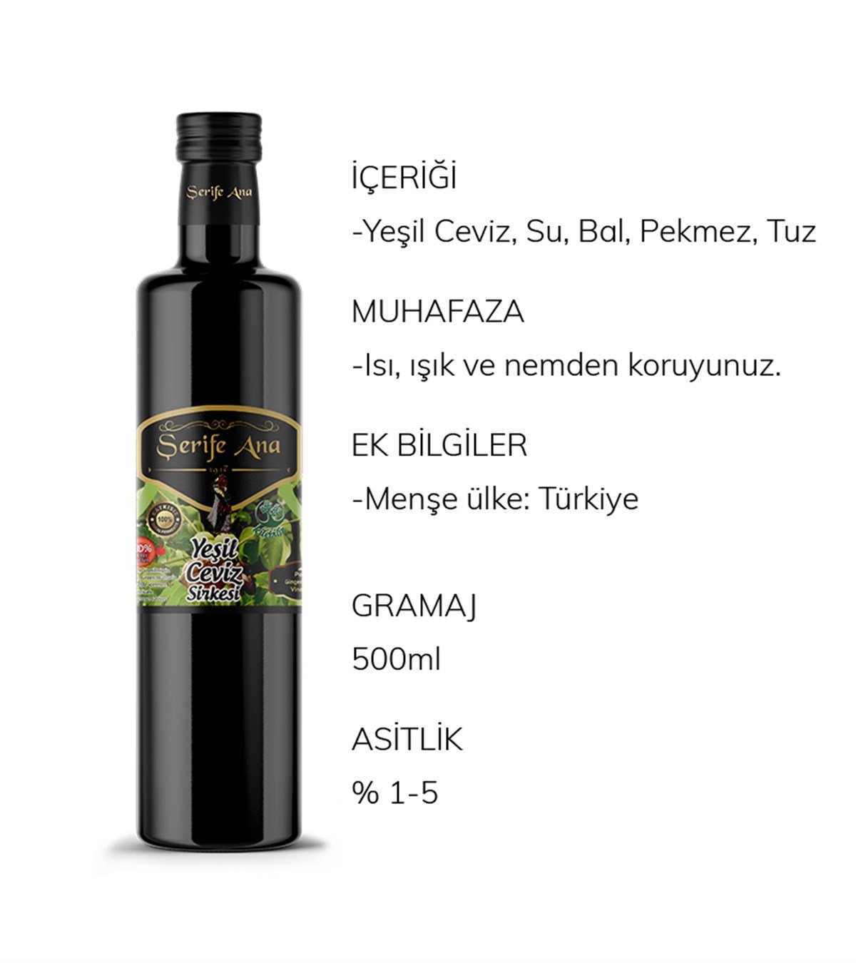 Yeşil Ceviz Sirkesi