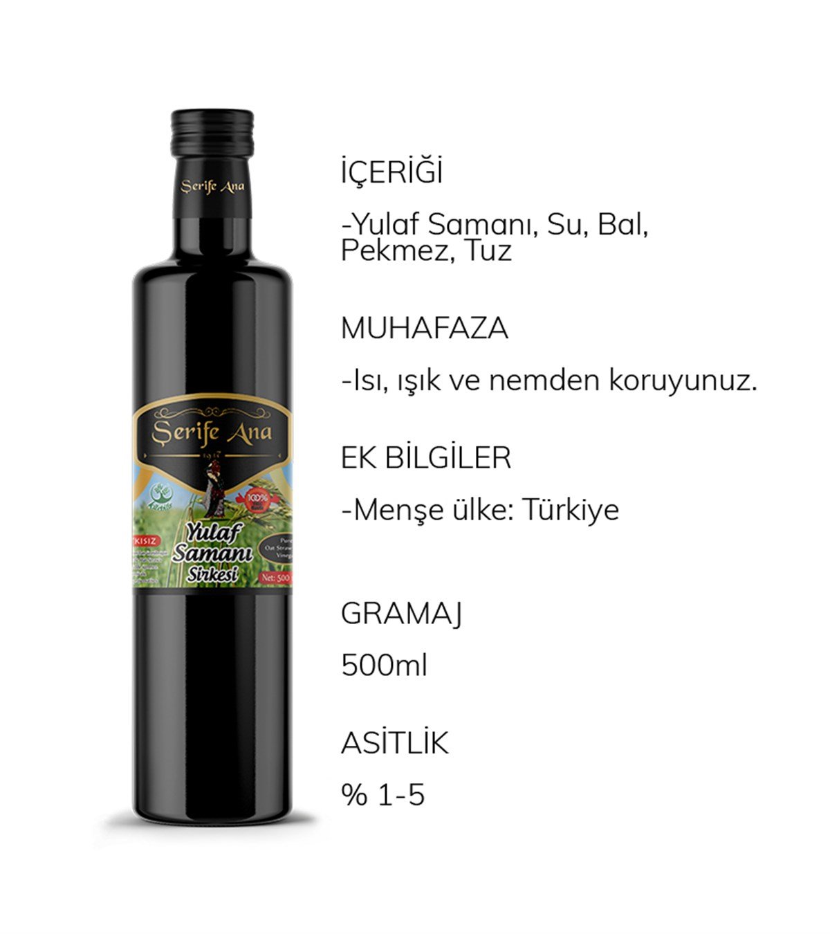 Yulaf Samanı Sirkesi
