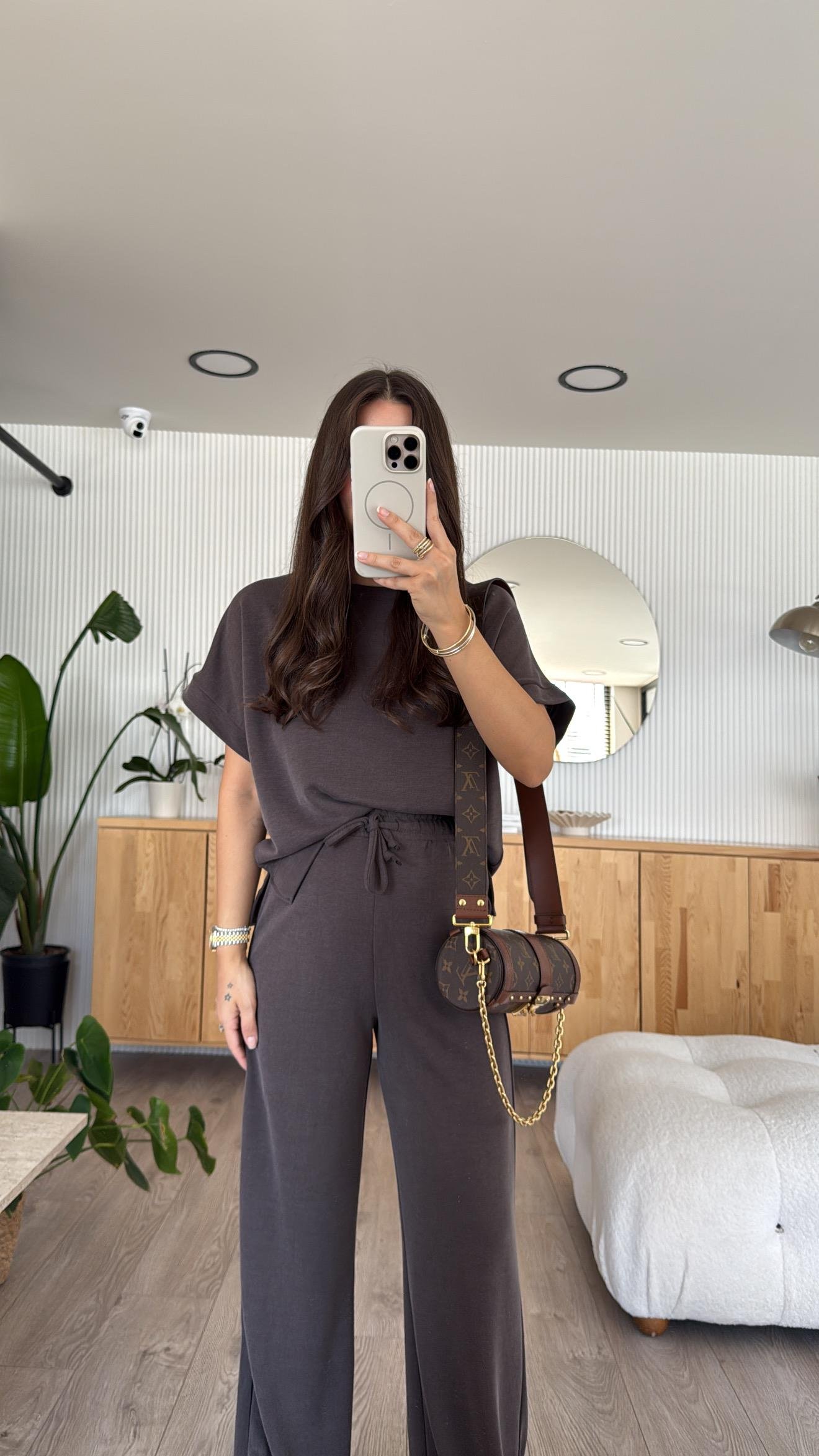 Acı Kahve Bisiklet Yaka Marka Model Pantolon Takım