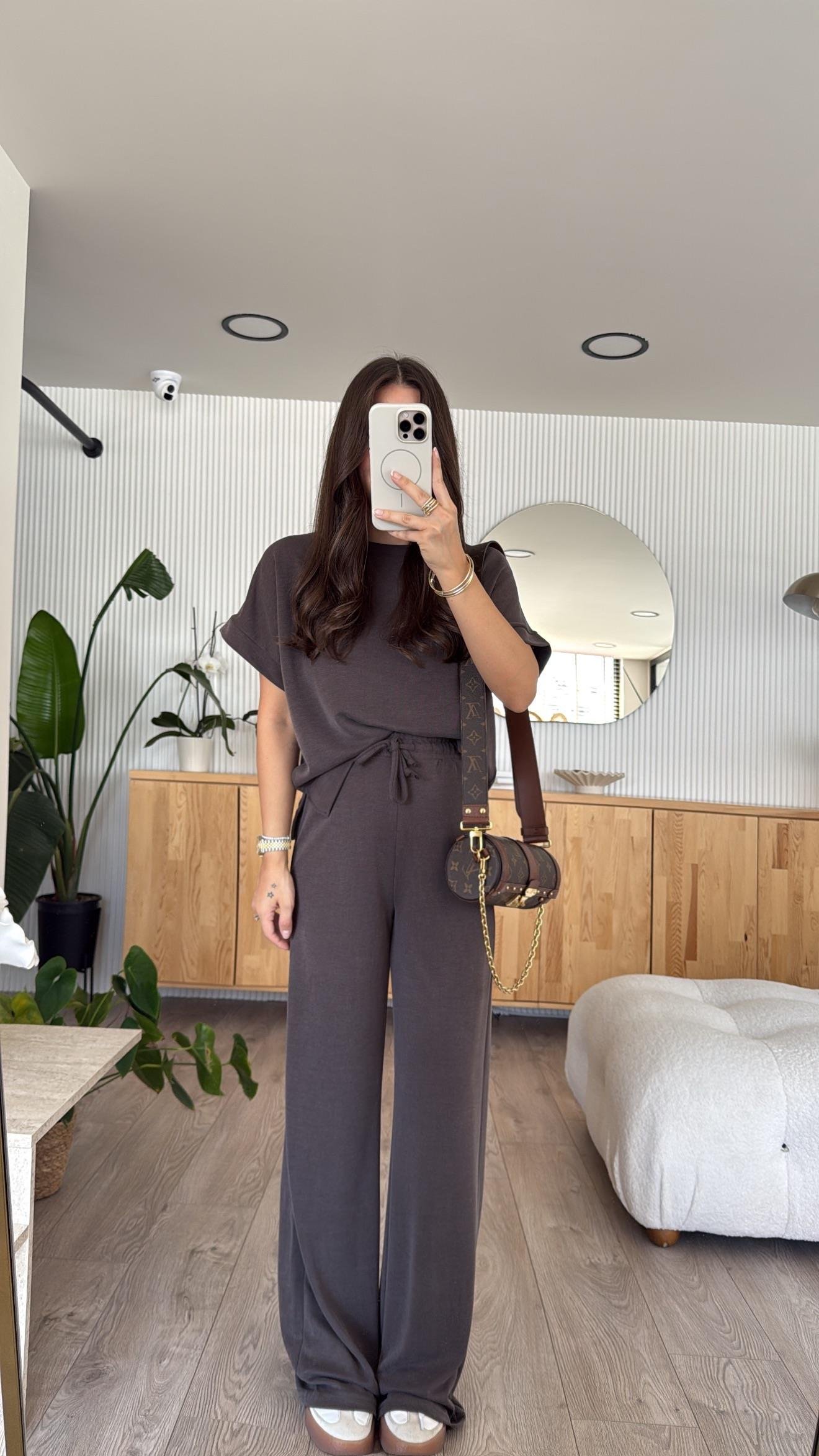 Acı Kahve Bisiklet Yaka Marka Model Pantolon Takım