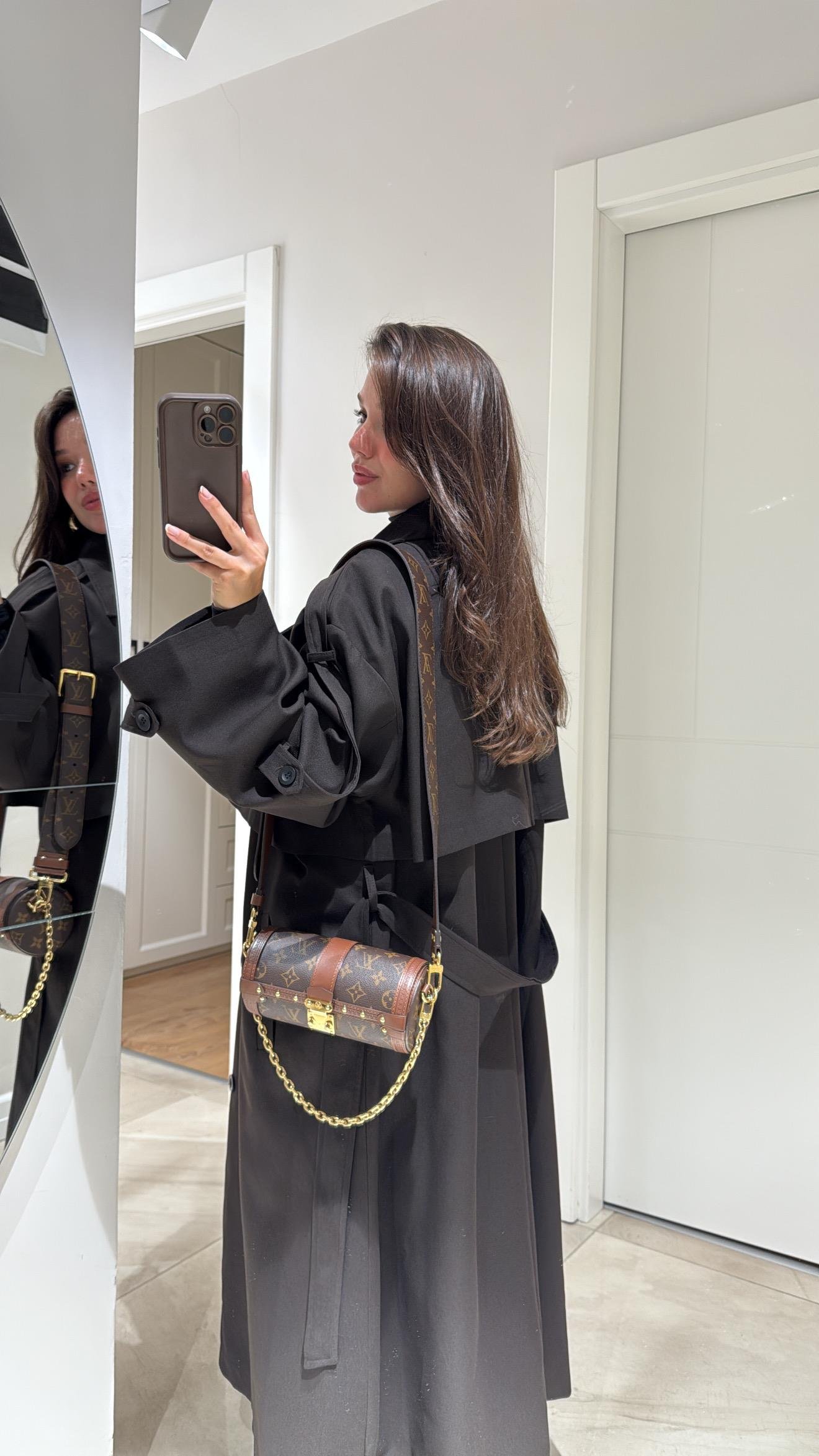 Acı Kahve Tokalı Premium Oversize Trenç 