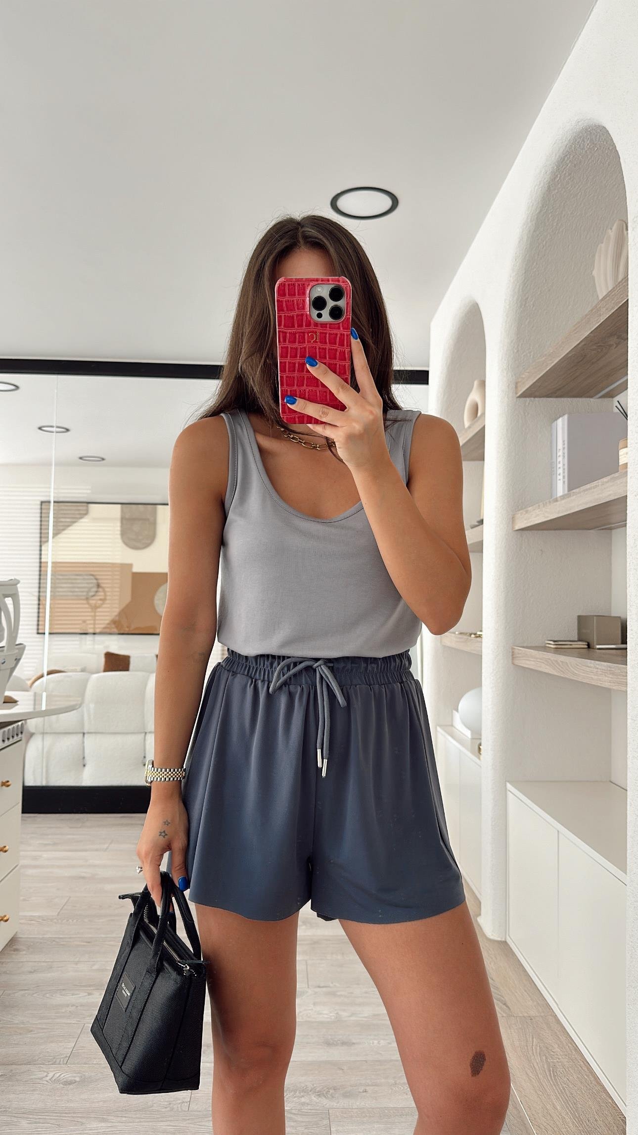 Açık Gri Marka Model Kalın Askılı Atlet