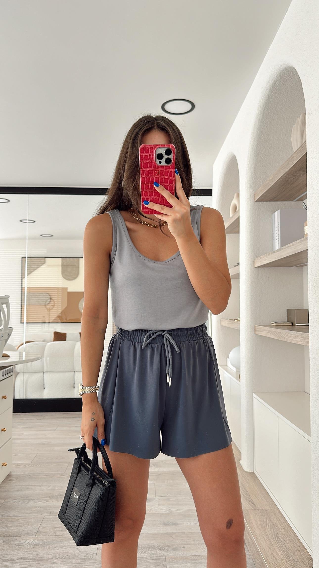 Açık Gri Marka Model Kalın Askılı Atlet