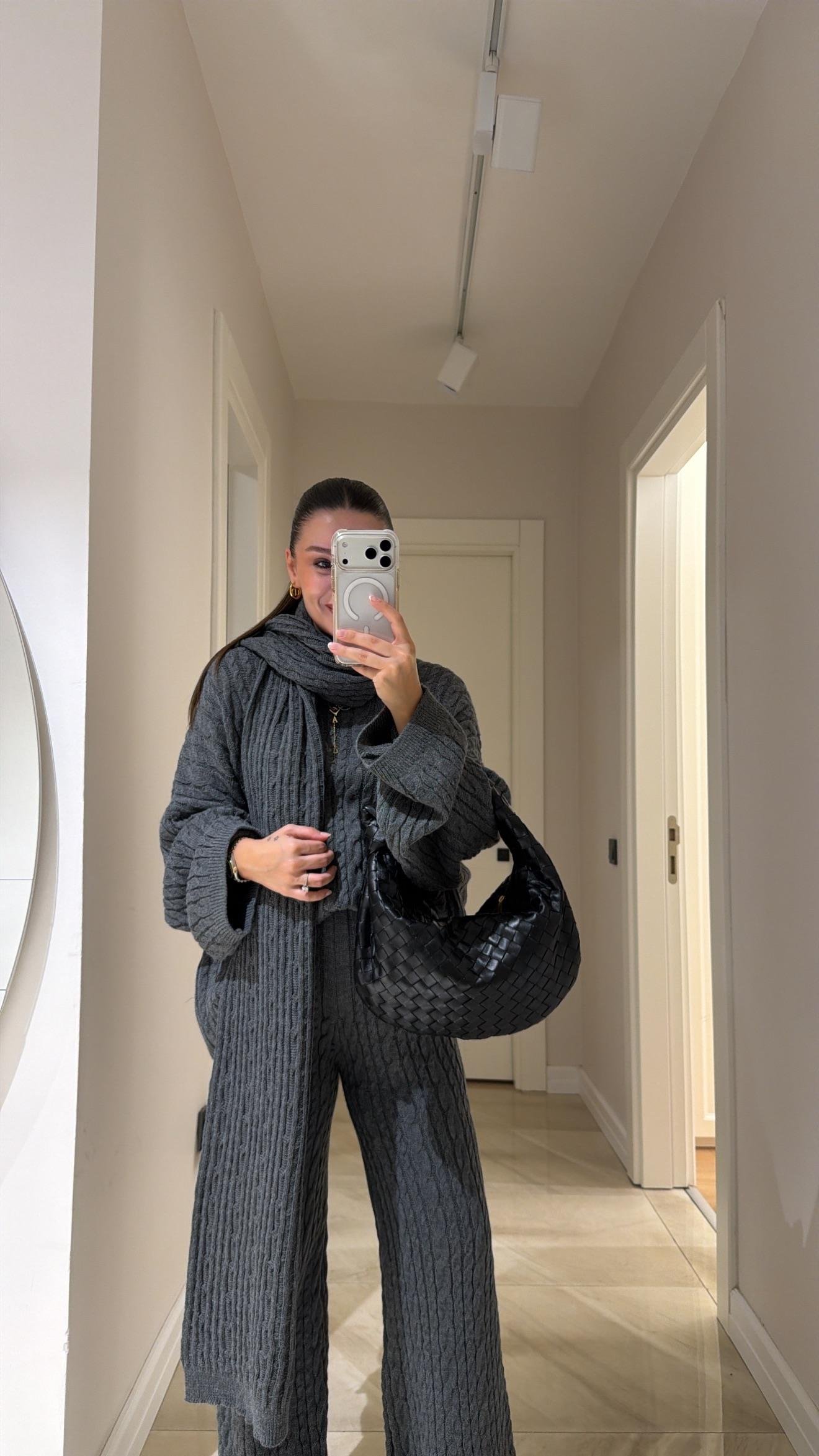 Antrasit Atkılı Marka Model Pantolon Takım