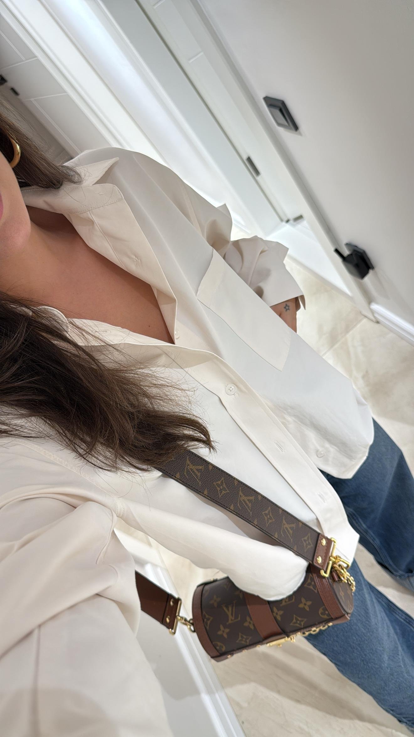 Bej Tek Cepli Poplin Kumaş Ravi Gömlek