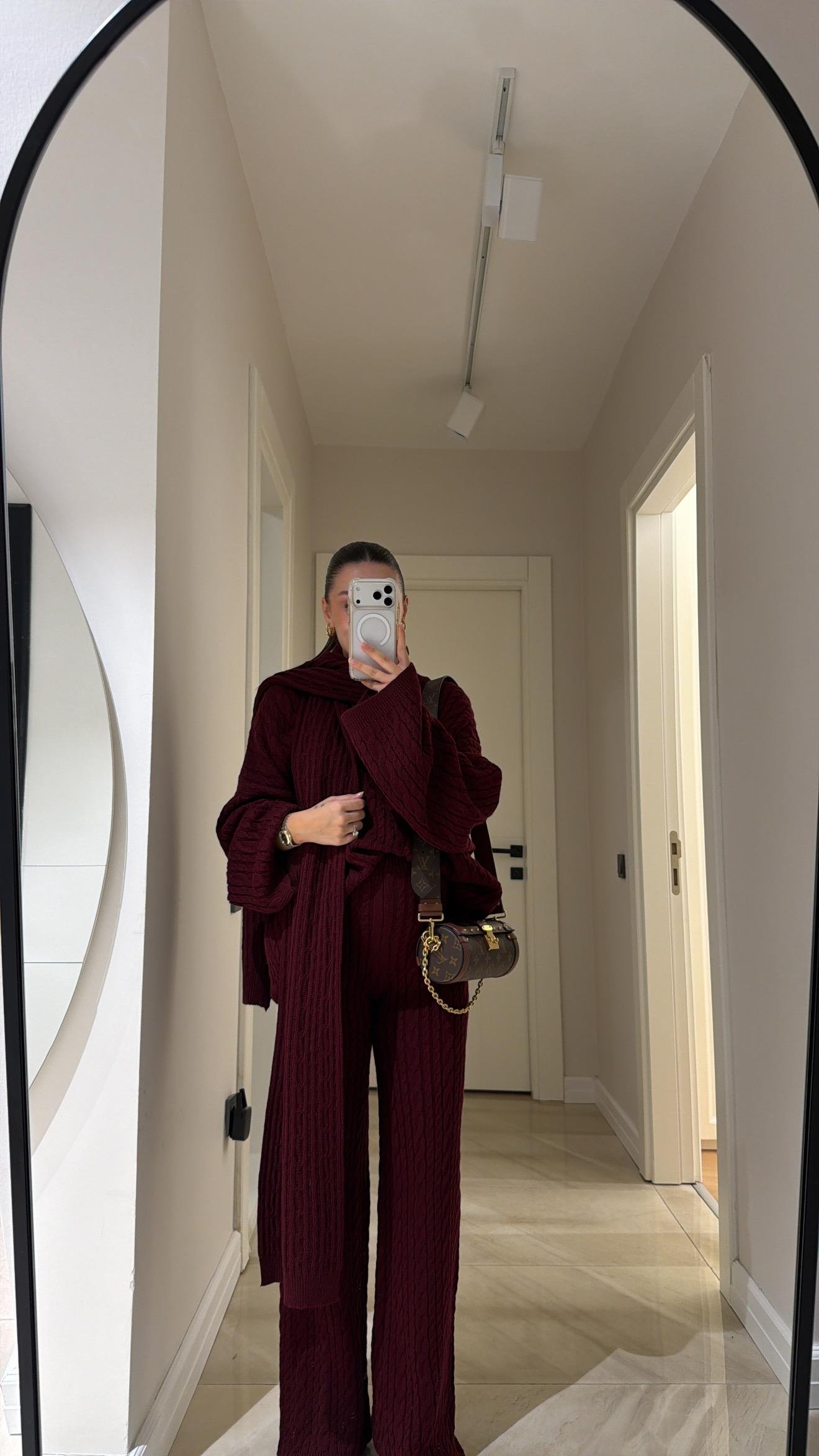 Bordo Atkılı Marka Model Pantolon Takım