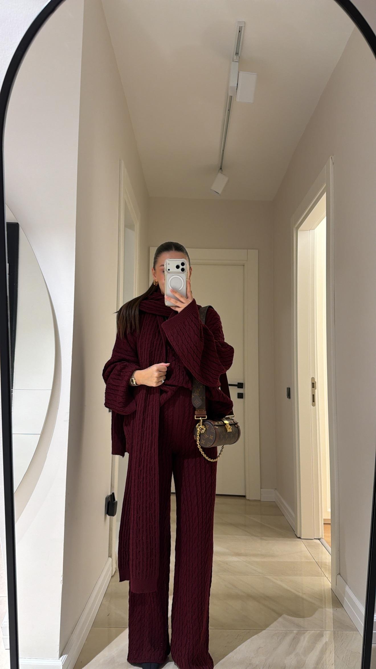 Bordo Atkılı Marka Model Pantolon Takım