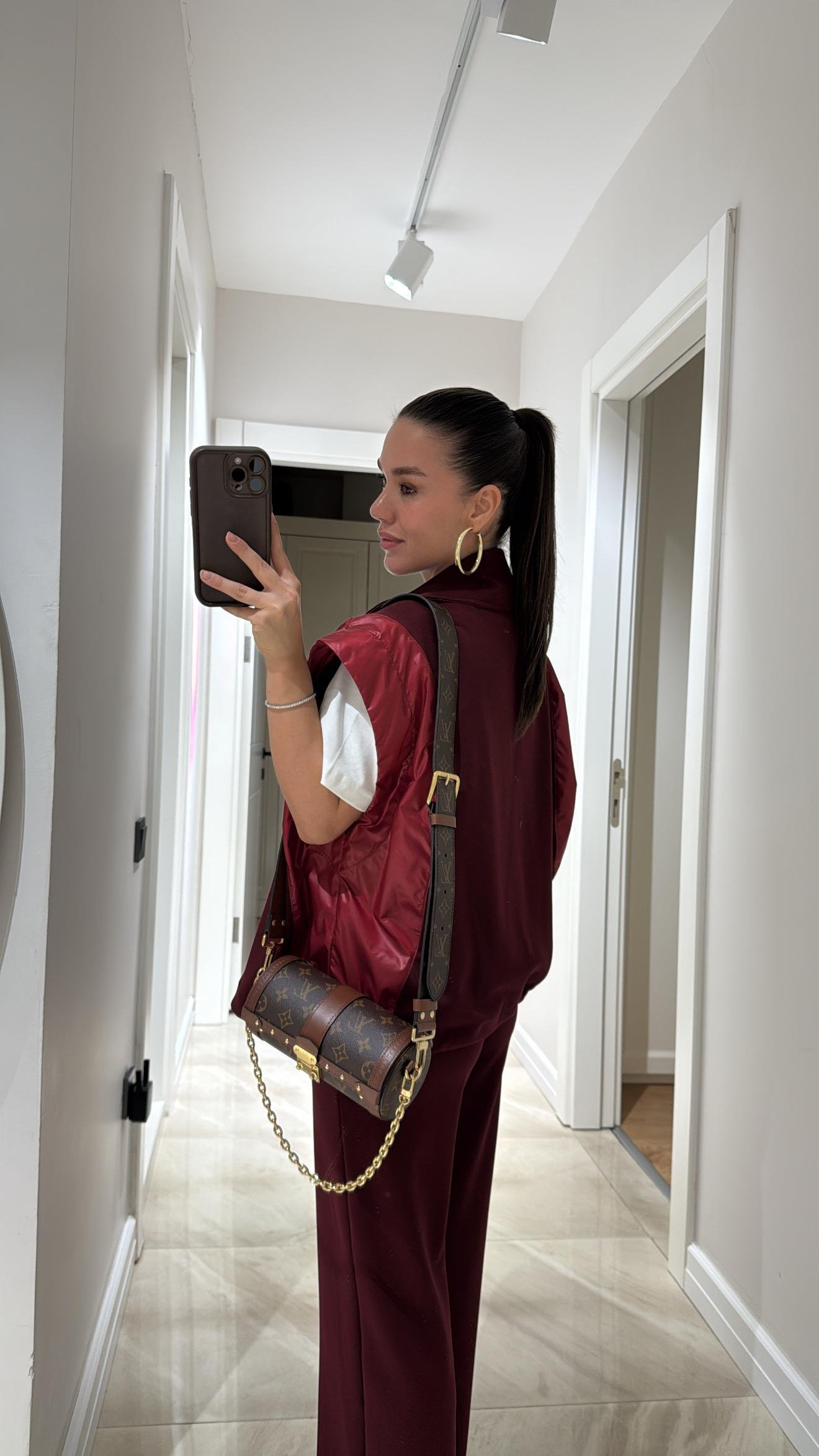 Bordo Paraşüt Kumaş Detaylı Marka Model Takım