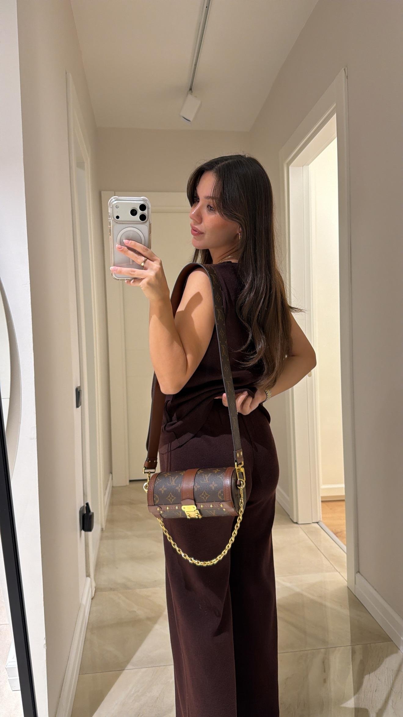 Bordo V Yaka Ön Düğmeli Triko Yelek Takım