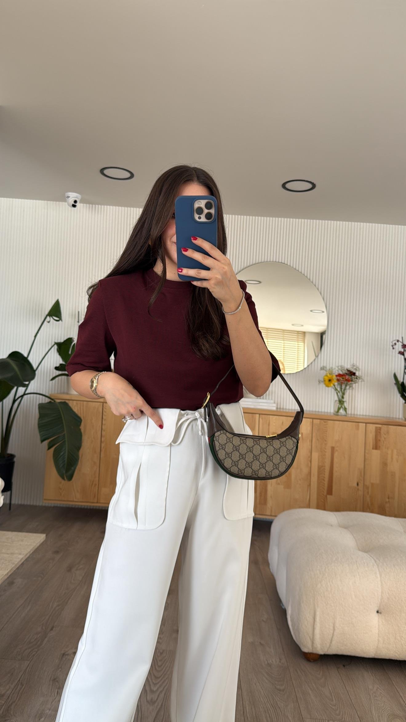 Bordo Vatkalı Marka Model Basic Tshirt