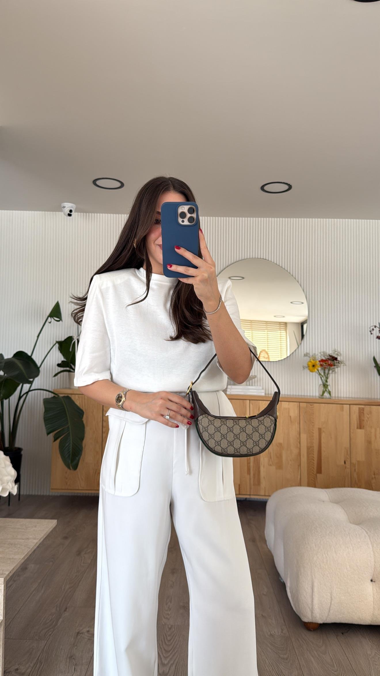 Ekru Vatkalı Marka Model Basic Tshirt