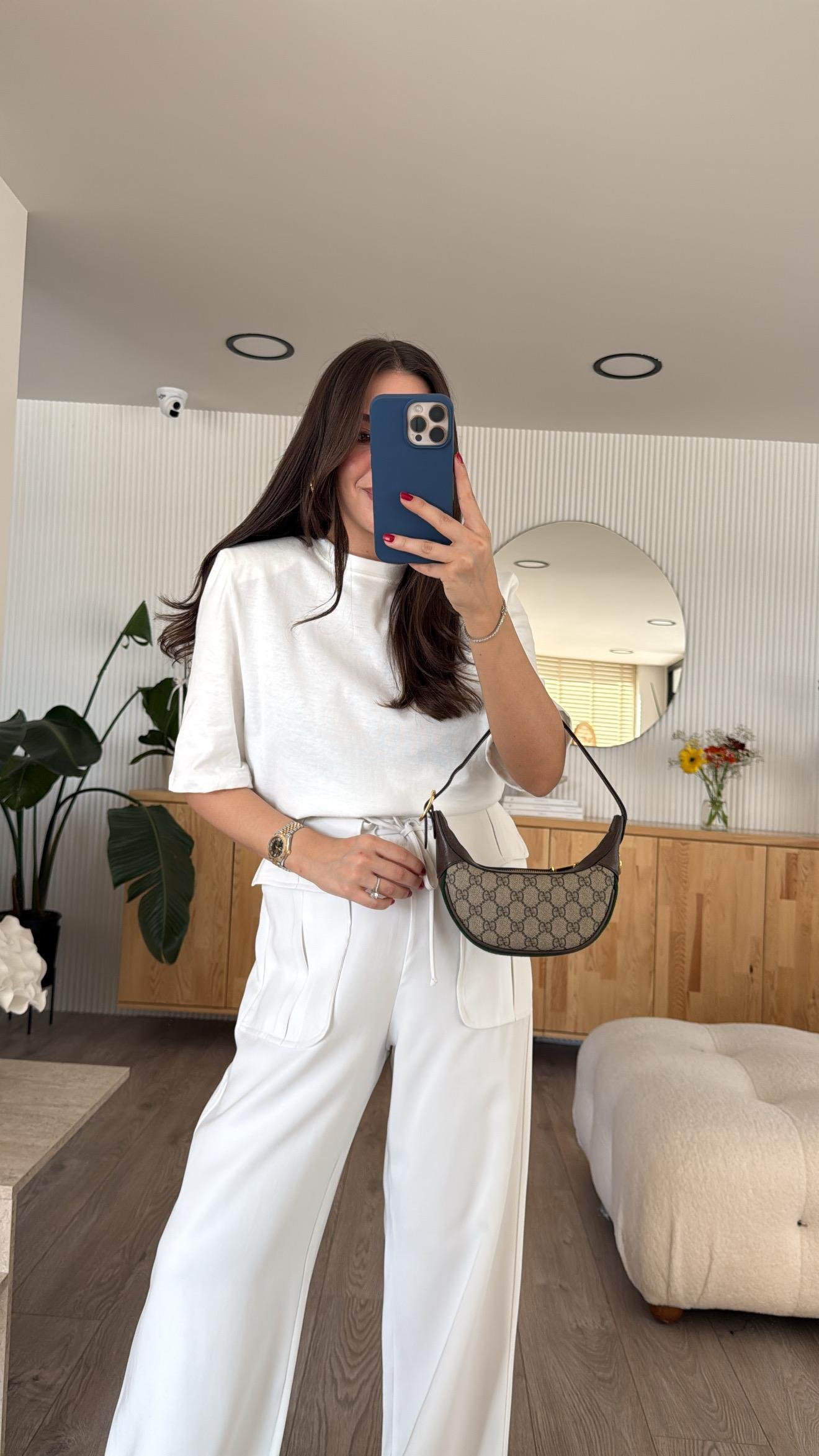 Ekru Vatkalı Marka Model Basic Tshirt