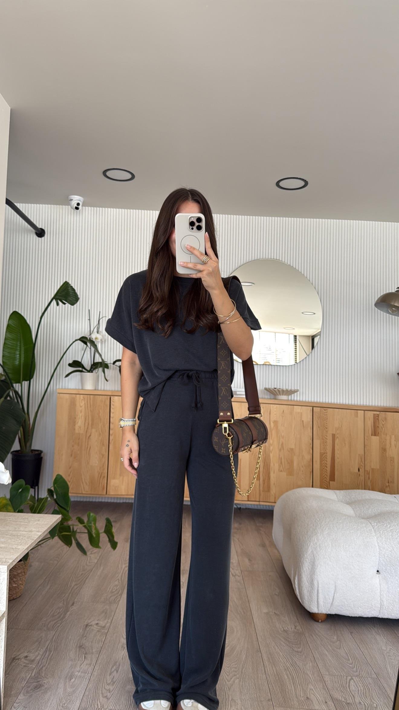 Füme Bisiklet Yaka Marka Model Pantolon Takım