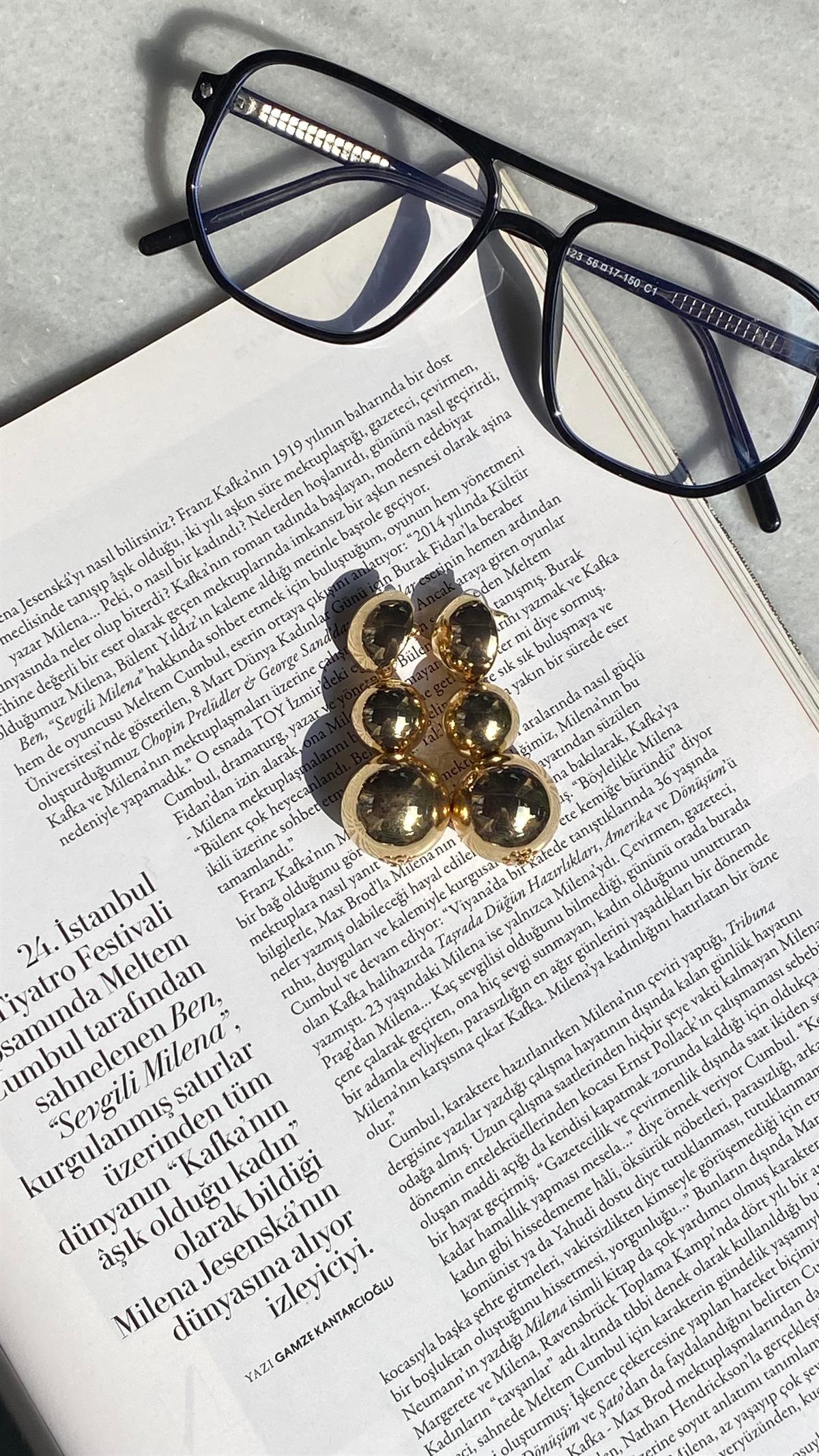 Gold 3 Toplu Salkım Küpe 