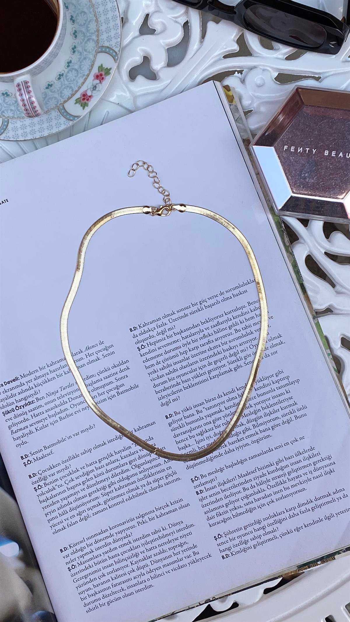 Gold Balık Sırtı Kolye