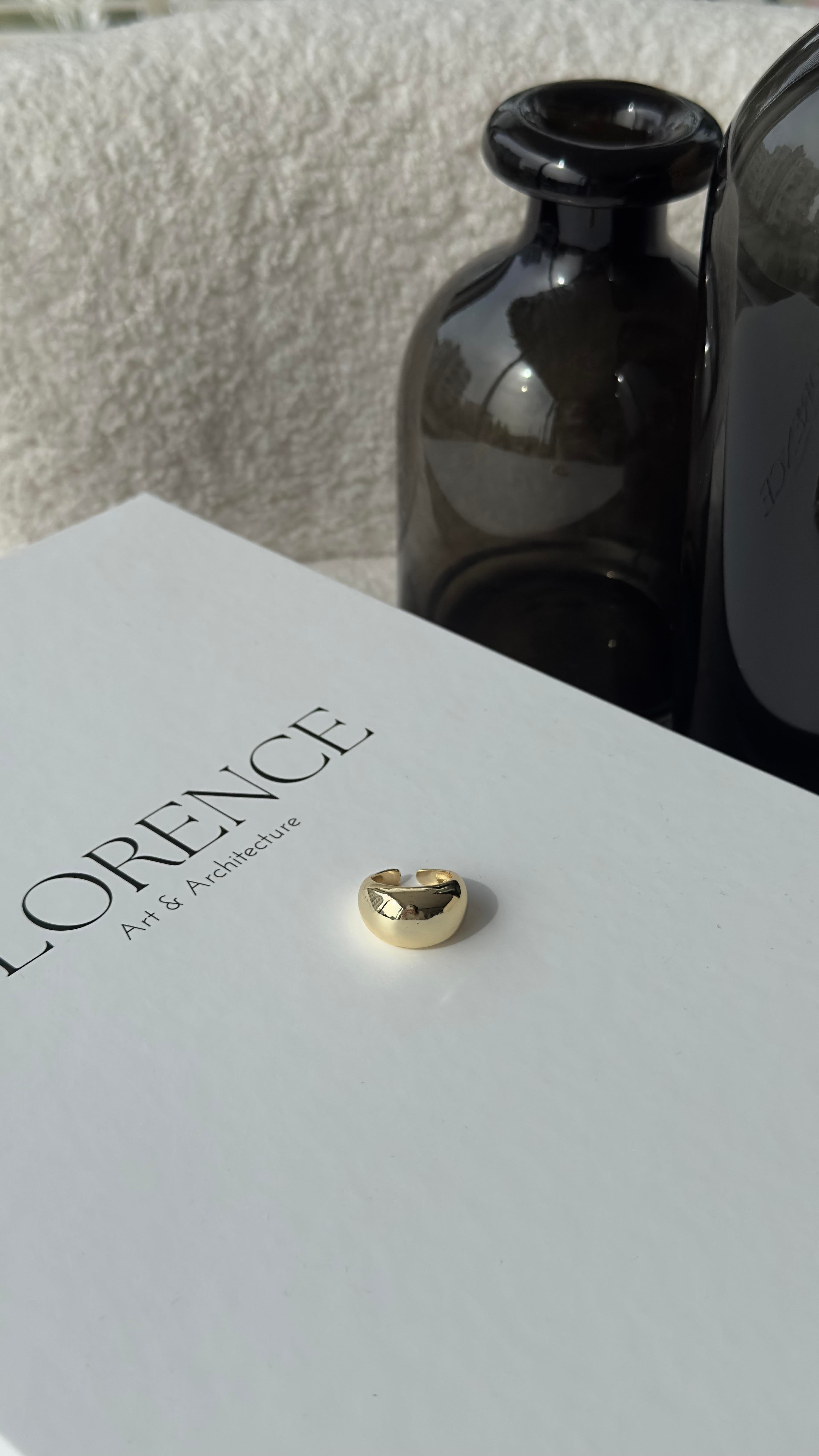 Gold Bombeli Ayarlanabilir Yüzük