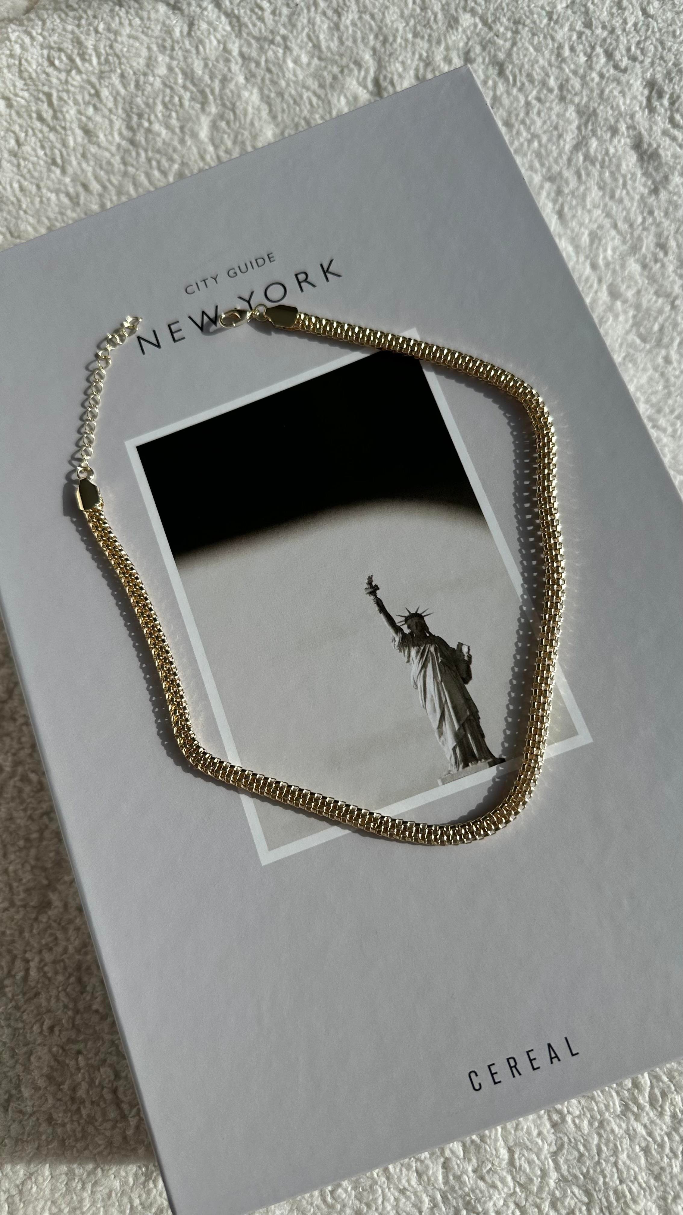 Gold Hasır Çelik Kolye