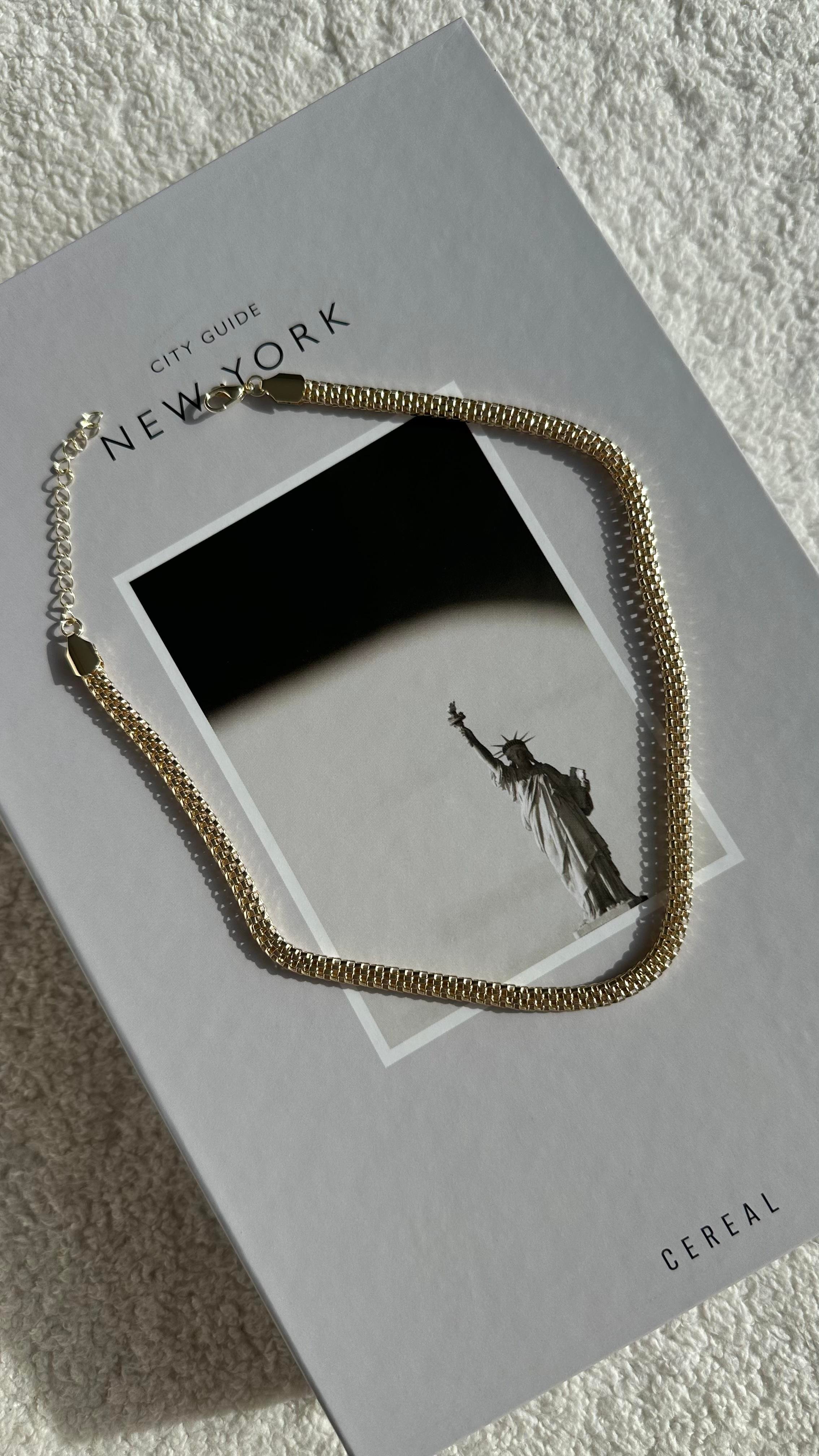 Gold Hasır Çelik Kolye